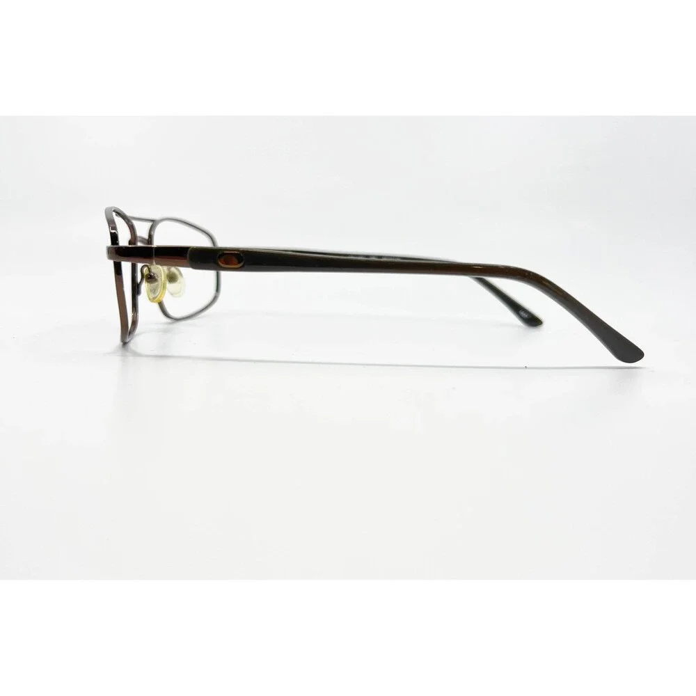 Aztec Eyeglasses Mens Brown AZ 524 Double Bridge Rectangle 56-19-135